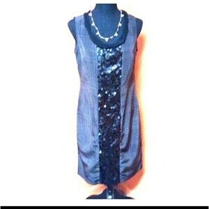 Vera Wang sequence brown midi dress brown sz 6